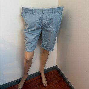 LOFT Bermuda Shorts Size 10 Light Blue Chino 10" Inseam Summer Casual